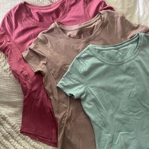 PASTEL BLUE Full Length Balance Athletica T-shirts